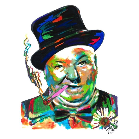 WC Fields American Comedian Actor Celebrities Poster Print Wall Art 18x24 - Picture 1 of 5